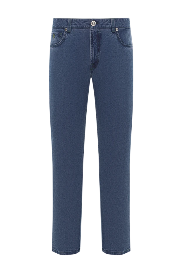 Stefano Ricci men's dark blue cotton jeans with a classic fit 193127 - photo 1