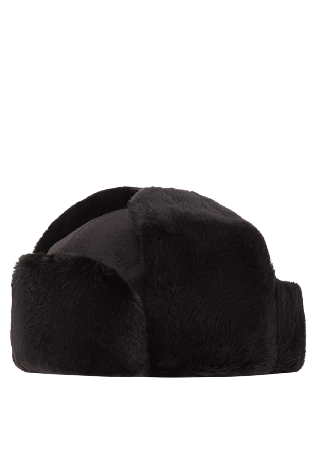 Enrico Mandelli black ushanka hat made of natural mink fur and wool 193154 - photo 3