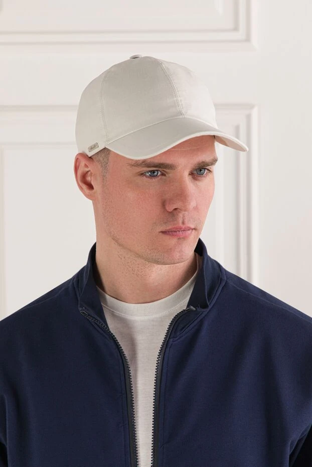 Enrico Mandelli white baseball cap with brand logo 193159 - photo 2