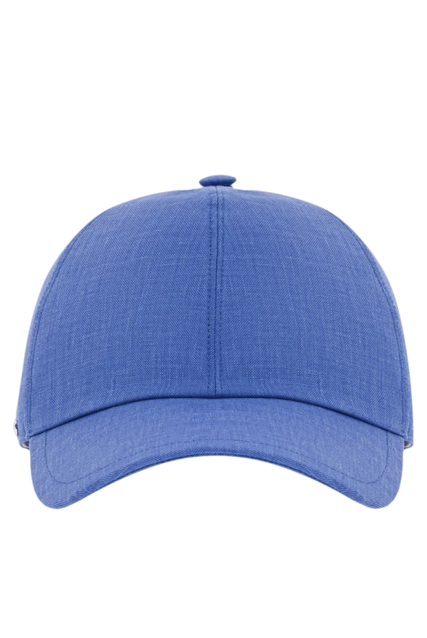 Blue men's baseball cap with an engraved metal plate - photo 1