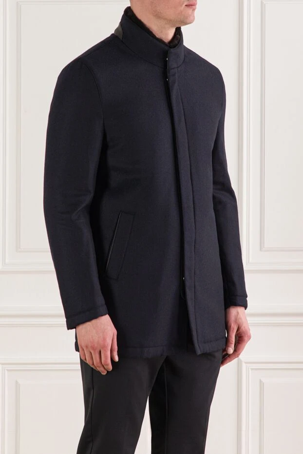 Enrico Mandelli men's insulated jacket with a fur-trimmed collar 193188 - photo 3