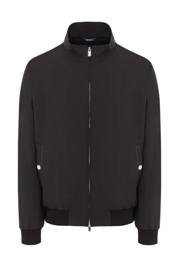 Tombolini a laconic bomber jacket with a stand-up collar made of black wool 193204 - photo 1