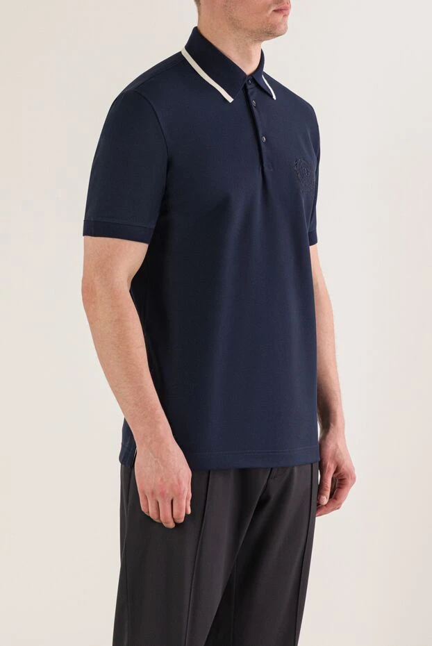 Dolce & Gabbana поло из джерси с короткими рукавами синего цвета 193206 - фото 3