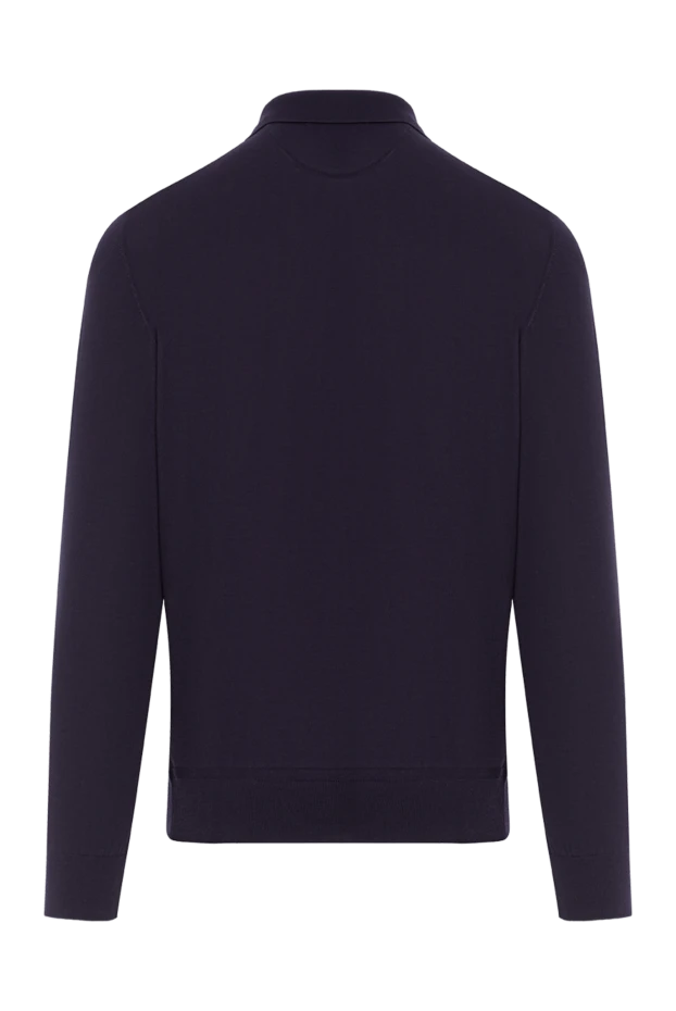 Zilli мужское синее поло с длинным рукавом и застежкой на молнии 193216 - фото 2