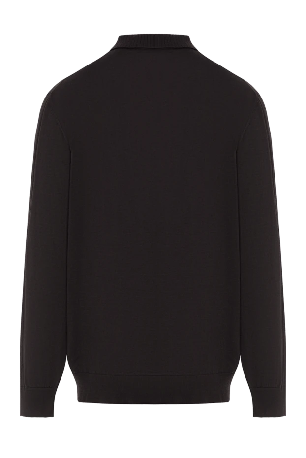 Zilli мужская рубашка-поло с длинным рукавом черная 193218 - фото 2