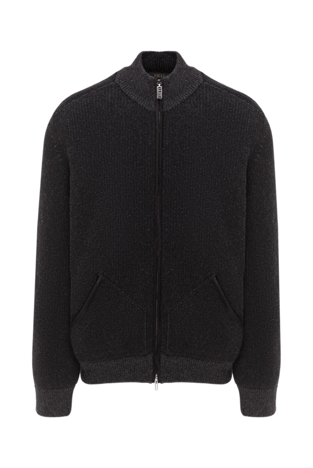 Мужская куртка бомбер в классическом стиле с воротником-стойкой - фото 1