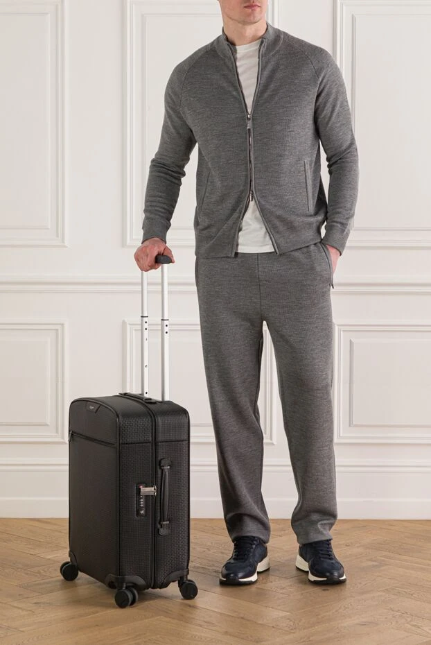 Zilli мужской спортивный костюм серого цвета из высококачественного кашемира и шелка 193224 - фото 3