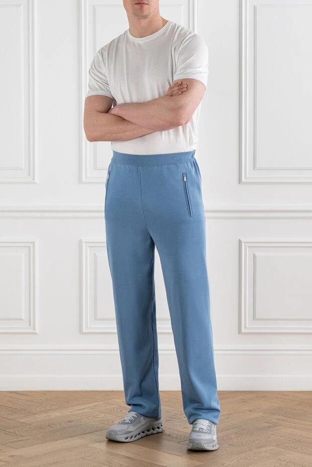 Zilli men's light blue jersey sweatpants 193251 - photo 2