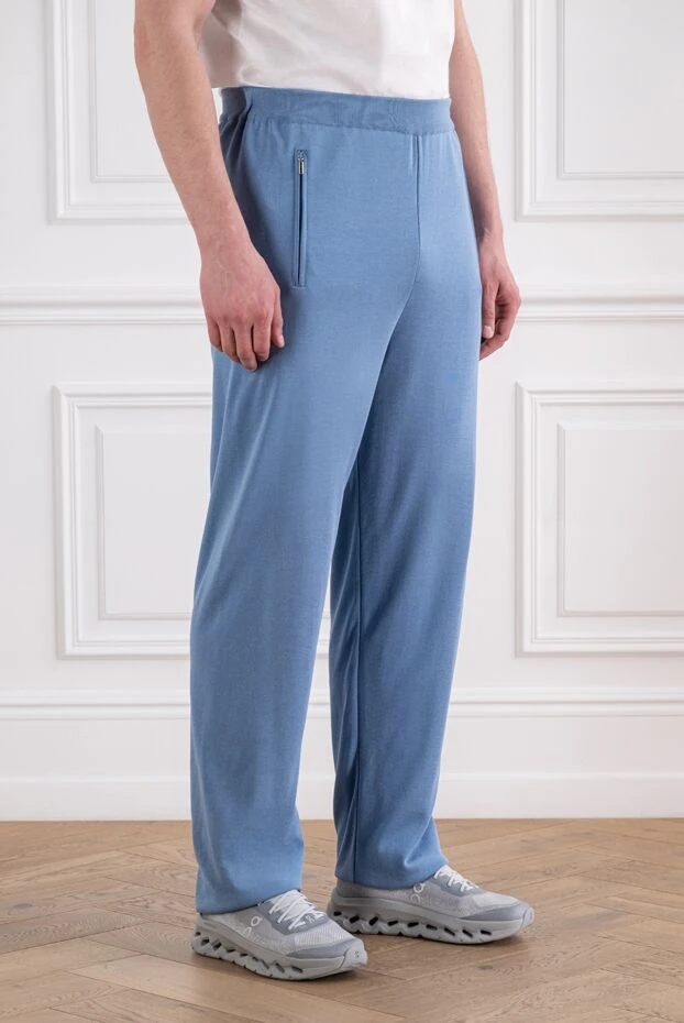 Zilli men's light blue jersey sweatpants 193251 - photo 3