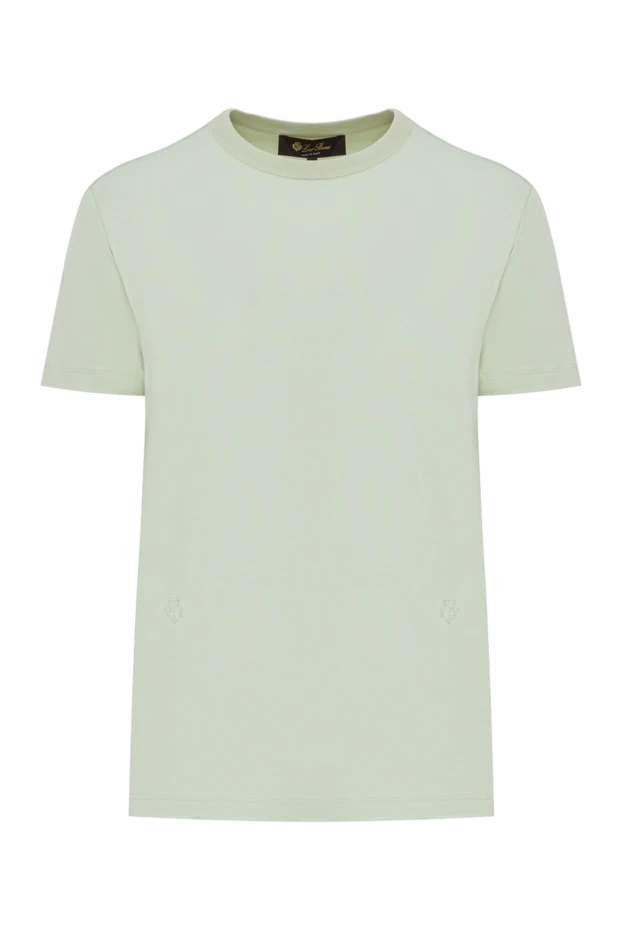 Loro Piana женская футболка в светло-зеленом цвете из 100% хлопка 193257 - фото 1