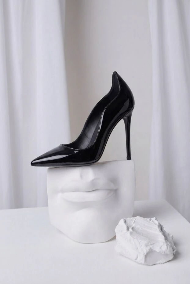 Le Silla туфли-лодочки на каблуке ivy из черной лакированной кожи 193290 - фото 2