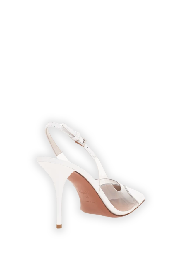 Alaia le cœur white patent leather slingbacks 193296 - photo 3
