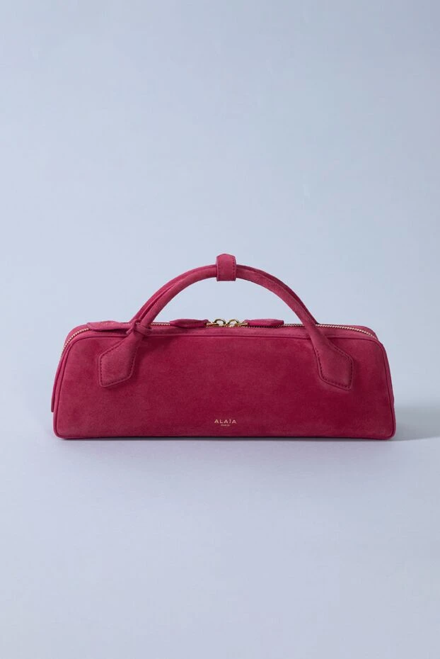 Alaia le teckel burgundy suede clutch 193300 - photo 3