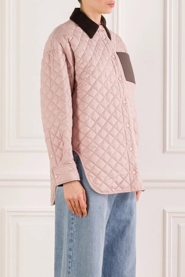 Loewe women's quilted shirt jacket with contrast pocket and collar 193313 - photo 3