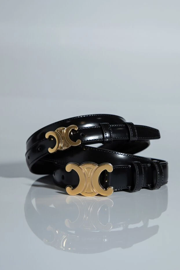 Celine ремень triomphe 18 мм из кожи taurillon 193321 - фото 3