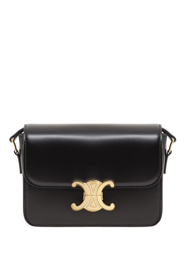 Сумка черная Teen Triomphe из блестящей телячьей кожи - фото 1