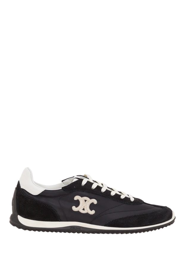 Черные кроссовки Racer из нейлона замши и телячьей кожи - фото 1