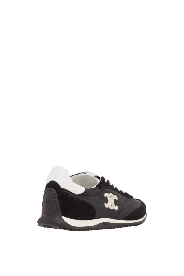 Celine black racer sneakers in nylon, suede and calfskin 193324 - photo 3