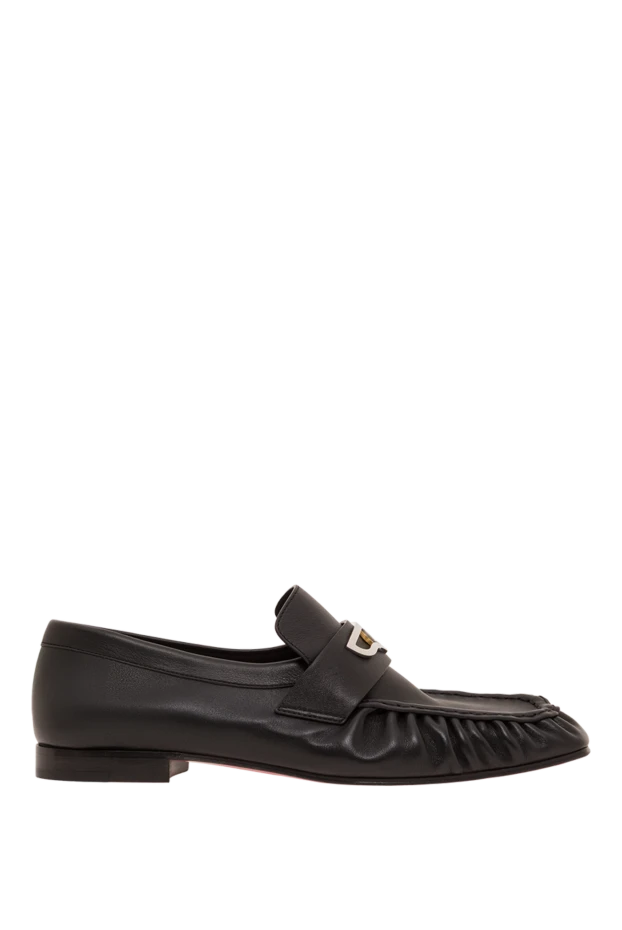 Christian Louboutin қара наппа қой терісінен жасалған мокаллиста лоферлері 193326 - фото 1