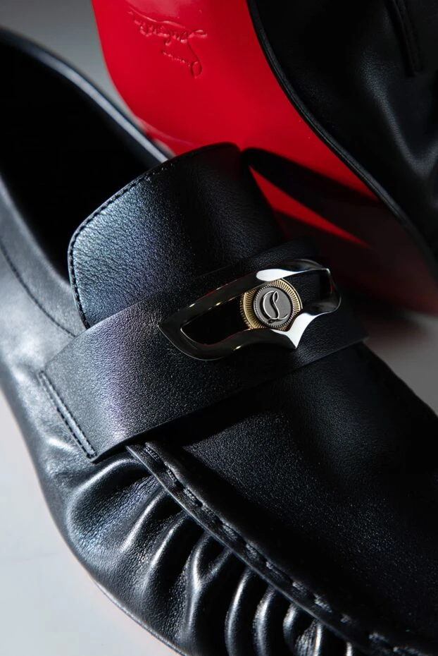 Christian Louboutin лоферы мocallista из черной овечьей кожи наппа 193326 - фото 2