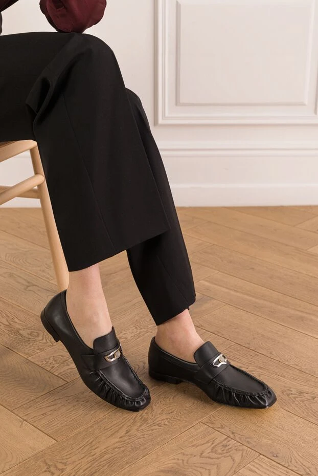 Christian Louboutin лоферы мocallista из черной овечьей кожи наппа 193326 - фото 3