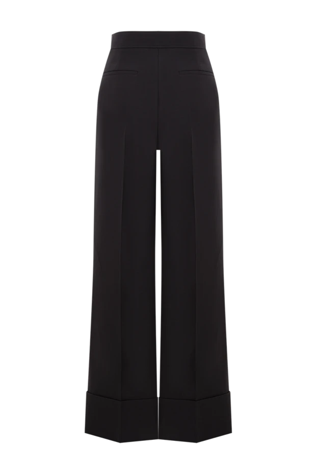 Valentino черные брюки с широкими отворотами снизу и стрелками 193343 - фото 2