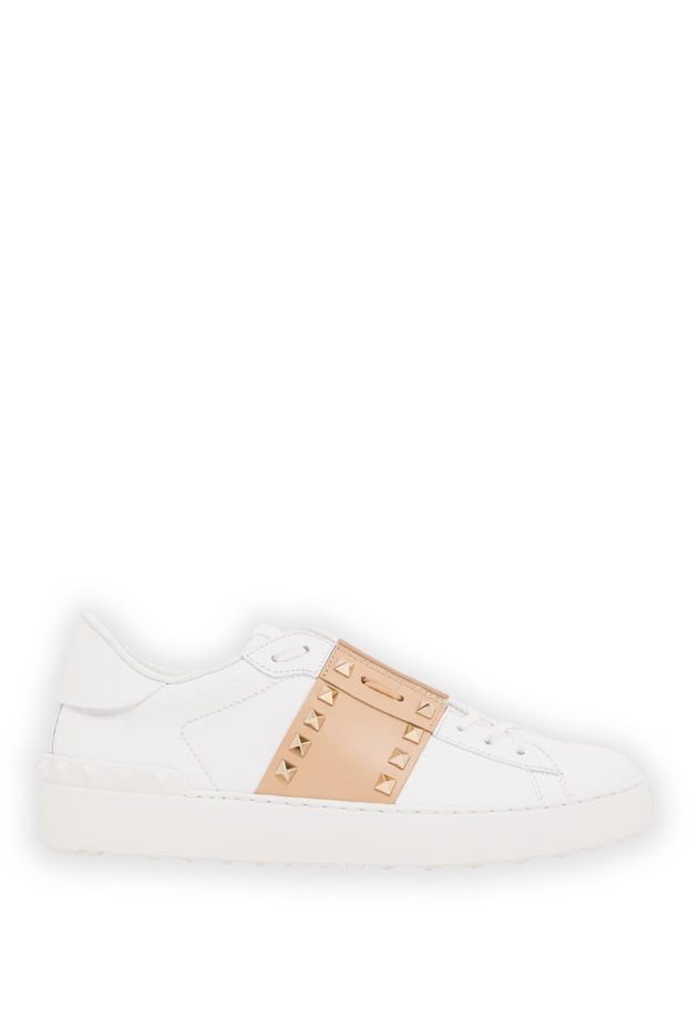 Rockstud атауы жоқ әйелдерге арналған металл түйреуіштері бар былғары кроссовкалар - фото 1