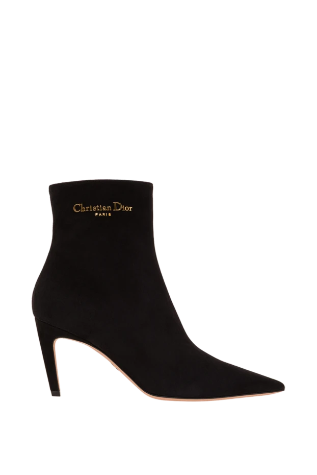 Ботильоны My Dior на каблуке из черной замши из козьей кожи - фото 1
