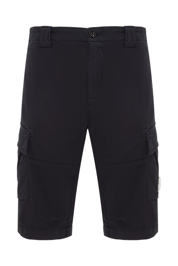 Ерлерге арналған қара түсті мақтадан жасалған сатин жүк шорттары - фото 1