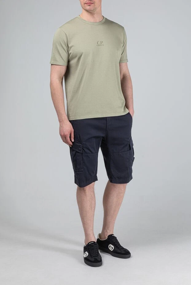 Мужские шорты-карго в черном цвете из эластичного хлопкового сатина - фото 2