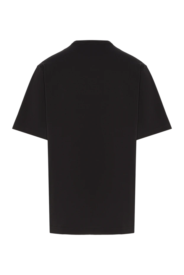 Dolce & Gabbana однотонная черная футболка свободного кроя с d-образным металлическим кольцом 193376 - фото 3