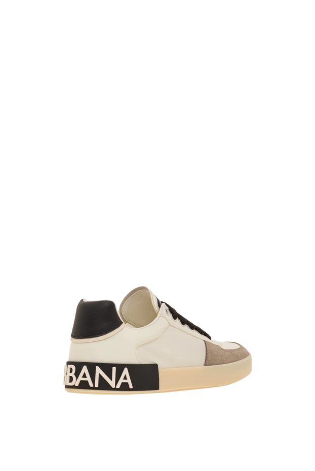 Dolce & Gabbana замшадан жасалған тоқыма материалдарынан жасалған portofino кроссовкалары 193381 - фото 3