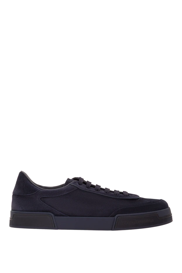 Мужские кроссовки Portofino Yacht в темно-синем цвете из кожи - фото 1