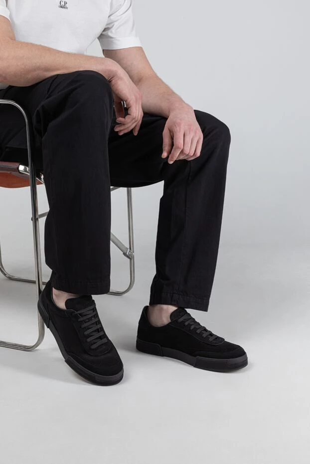 Dolce & Gabbana мужские кроссовки portofino yacht из черной замши 193385 - фото 2