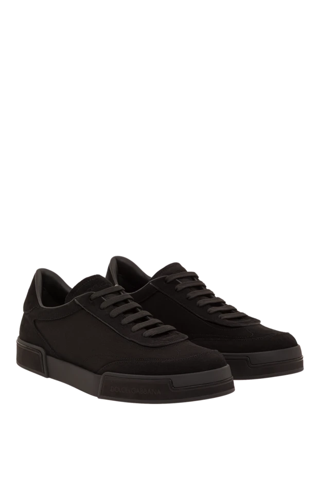 Dolce & Gabbana мужские кроссовки portofino yacht из черной замши 193385 - фото 3