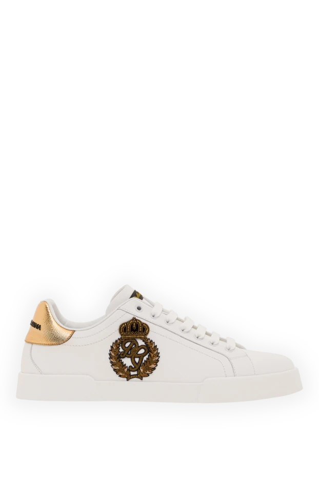 Men's Portofino white calfskin nappa leather sneakers - photo 1