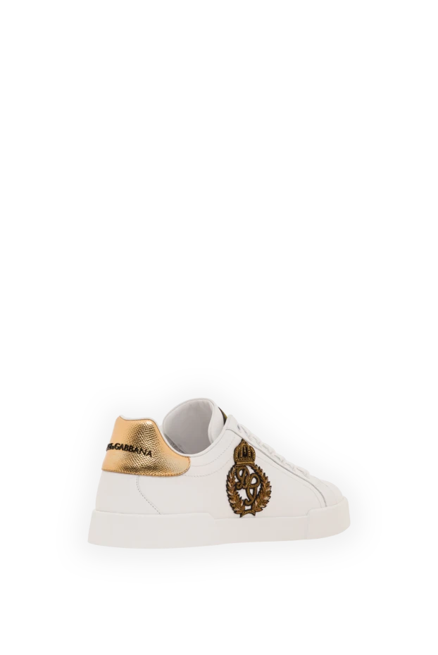 Dolce & Gabbana ерлерге арналған portofino ақ бұзау терісінен жасалған наппа былғары кроссовкалары 193386 - фото 3