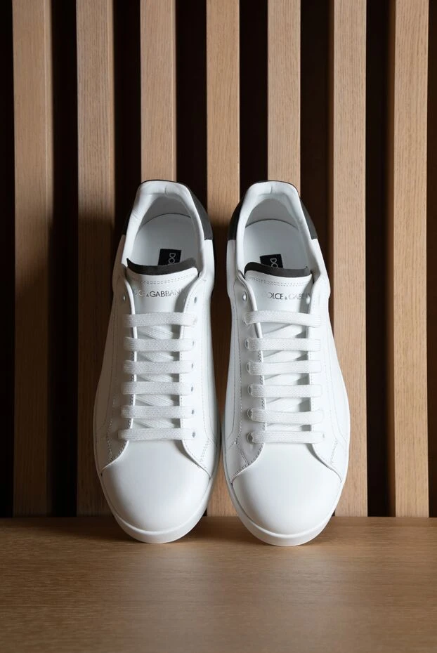 Dolce & Gabbana portofino ерлерге арналған бұзау терісінен жасалған былғары кроссовкалар 193387 - фото 3