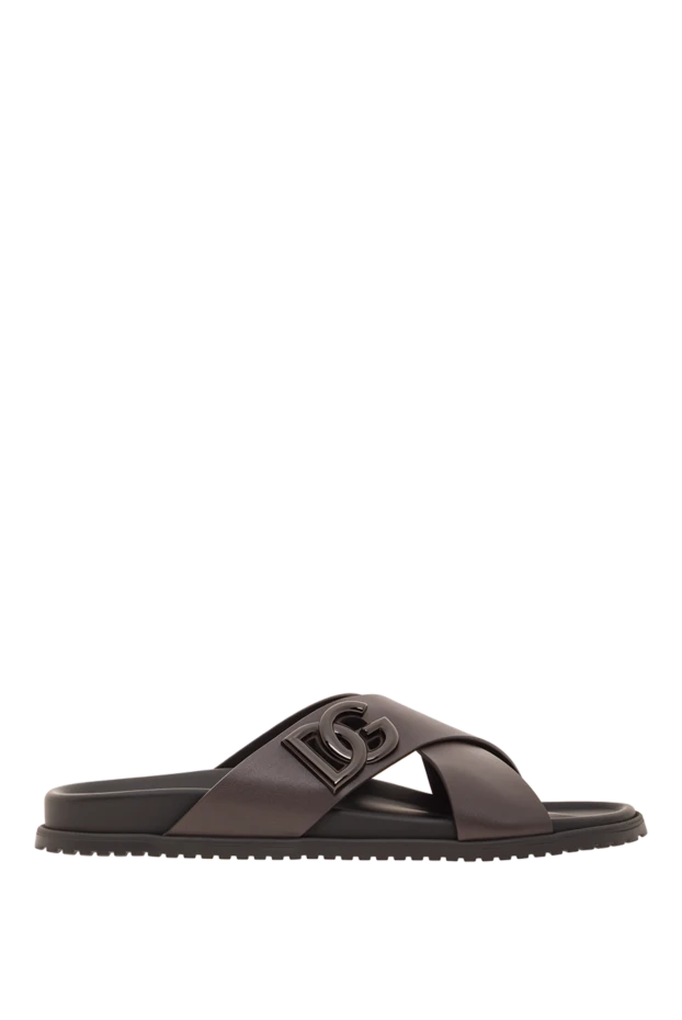 Логотипі бар қоңыр былғары кроссовер бау сырғымалары - фото 1