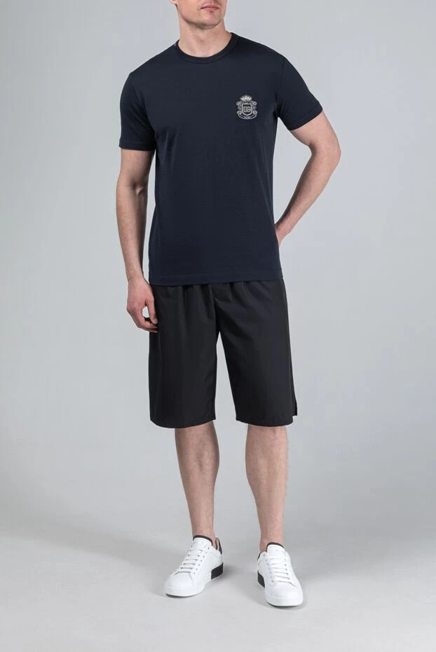 Dolce & Gabbana мужские шорты из хлопка с эластичным поясом и кулиской 193395 - photo 2