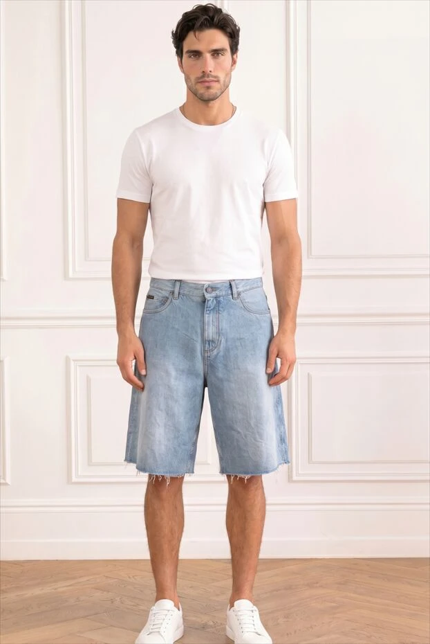 Dolce & Gabbana мужские джинсовые шорты бермуды с необработанным краем 193396 - фото 1