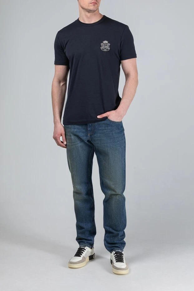 Dolce & Gabbana мужские джинсы в классическом пятикарманном стиле из стопроцентного хлопка 193397 - фото 2