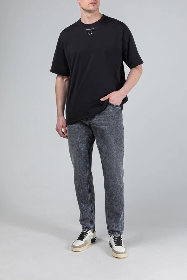 Dolce & Gabbana мужские джинсы серые в пятикарманном стиле из стопроцентного хлопка 193398 - фото 3