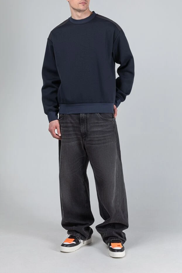 Dolce & Gabbana джинсы из денима широкого кроя с металлической пластиной и логотипом 193403 - фото 3