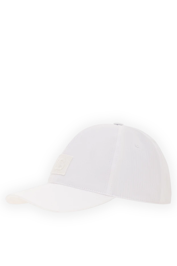 Мужская бейсболка белого цвета из высококачественного хлопка - фото 2
