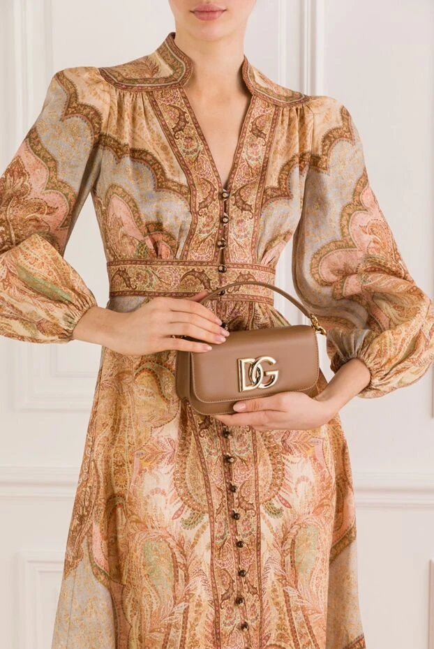 Dolce & Gabbana коричневая женская сумка кросс-боди 3.5 193415 - фото 3