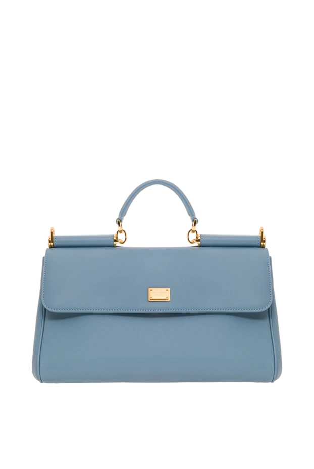 Голубая сумка My Sicily из телячьей кожи plongé - фото 1