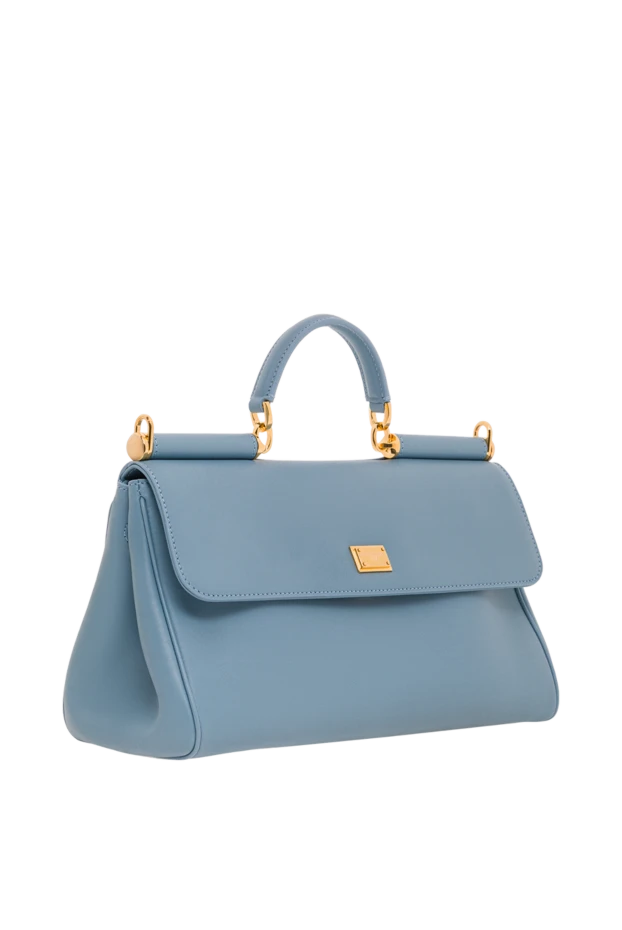 Dolce & Gabbana менің сицилия көк бұзау терісінен жасалған плонге сөмкем 193417 - фото 2