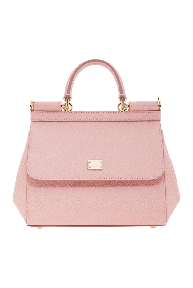 Малая розовая сумка Sicily из телячьей кожи Dauphine - фото 1