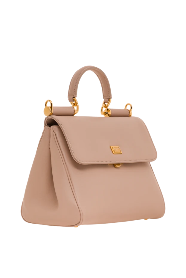 Dolce & Gabbana менің сицилия бежевый түсті бұзау терісінен жасалған plongé әйелдер сөмкем 193419 - фото 3